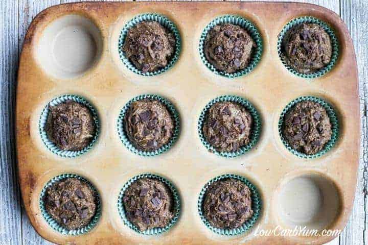Low carb double chocolate muffins from The KetoDiet Cookbook
