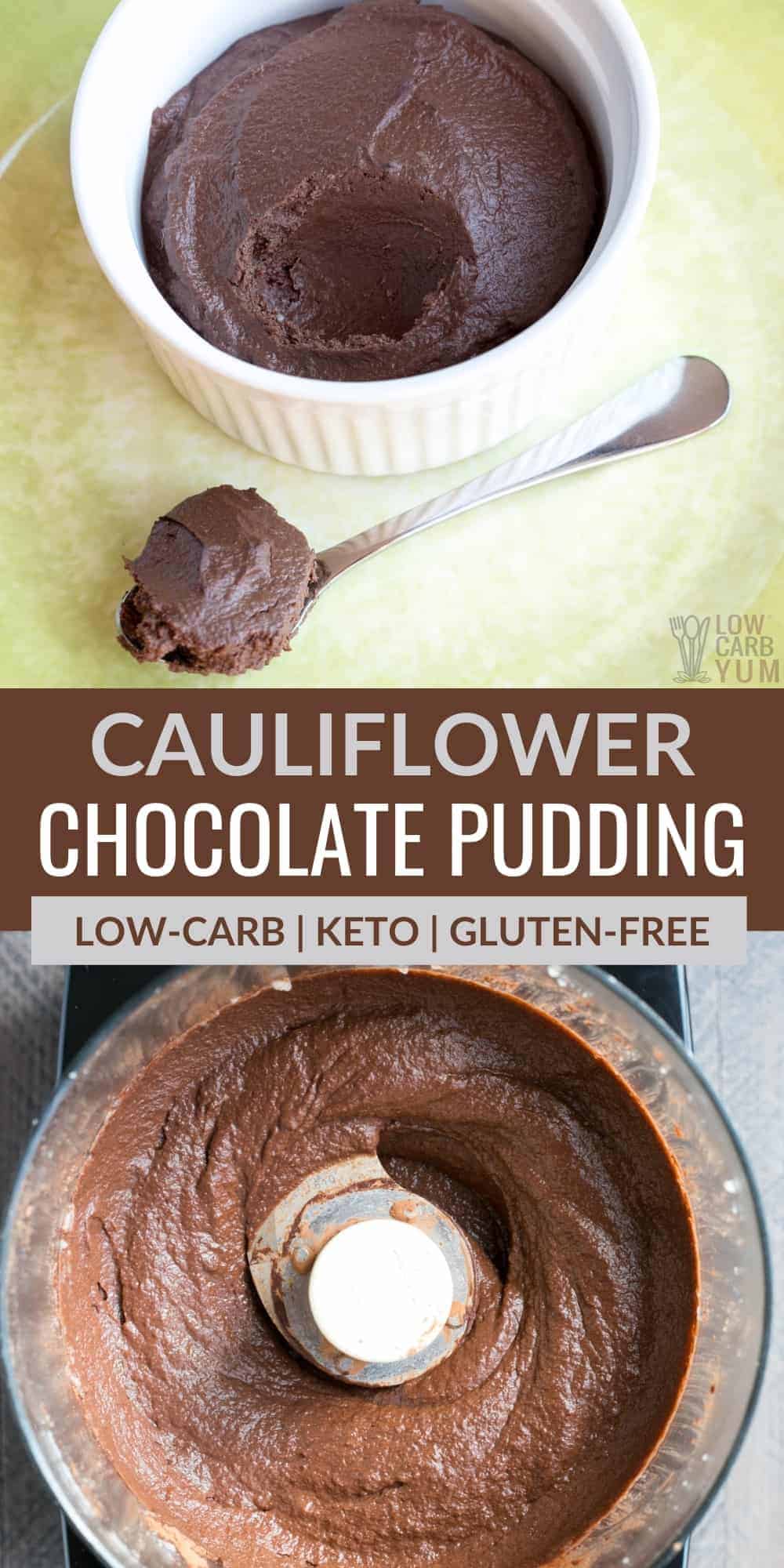 cauliflower chocolate pudding pin