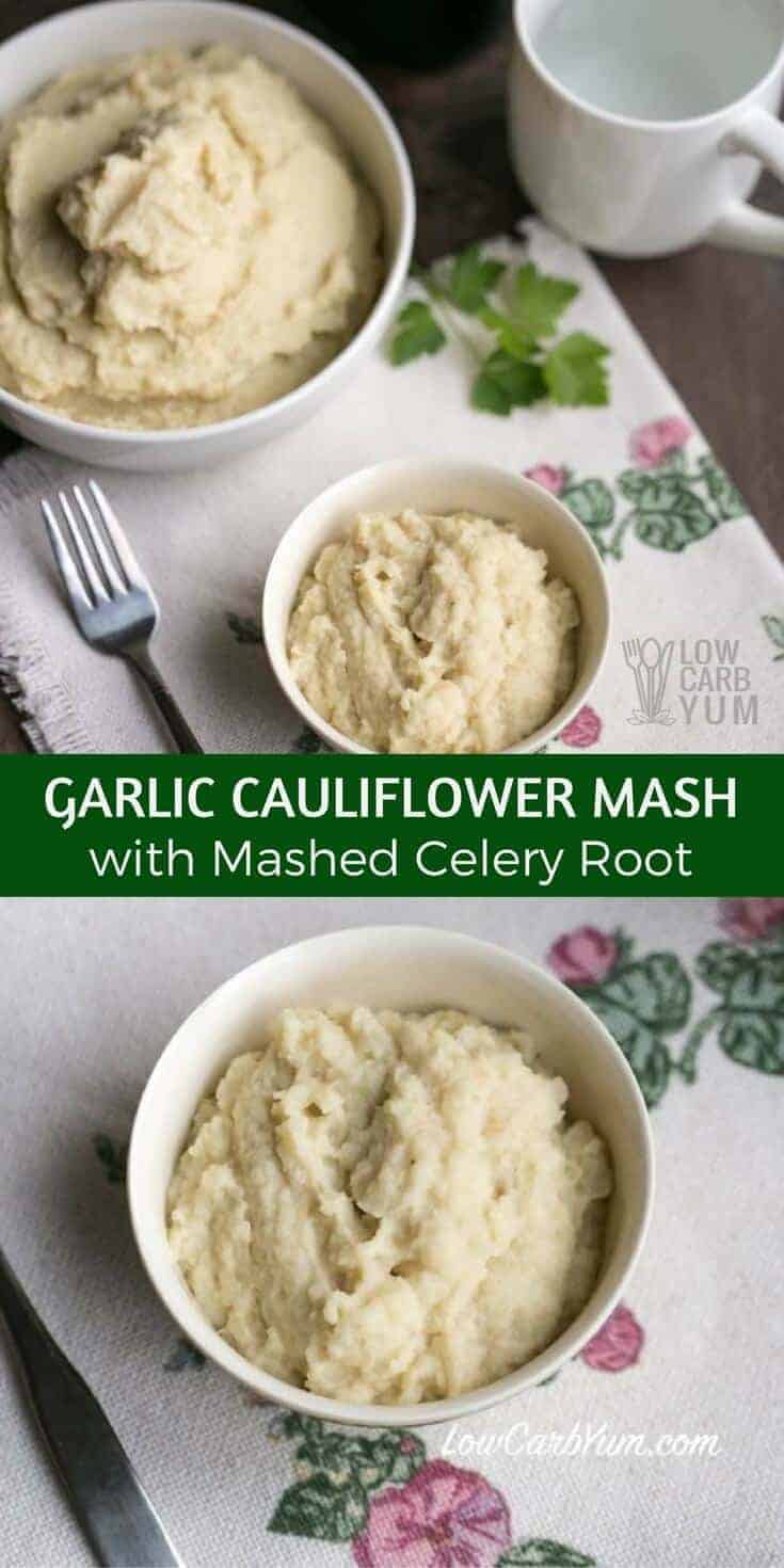 paleo garlic cauliflower mashed potatoes