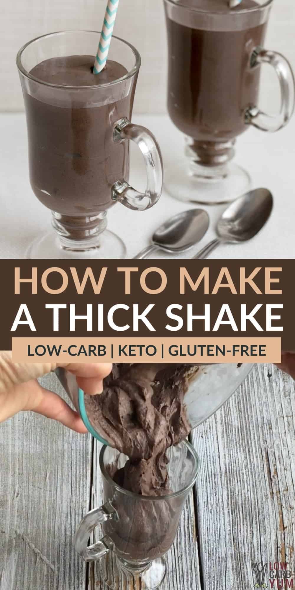 how to make thick milkshake pinterest image