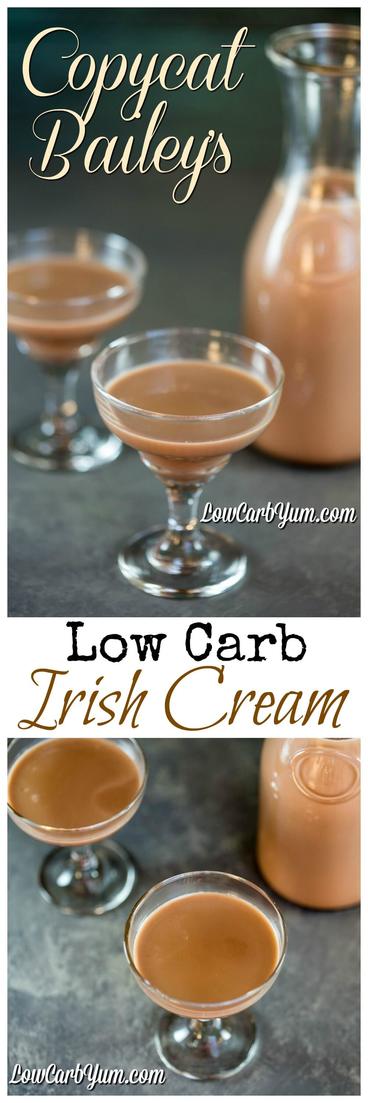 A low carb copycat Bailey's Irish Cream recipe for your coffee or favorite recipe! It's a tasty blend of espresso, cocoa, cream, and Irish whiskey.