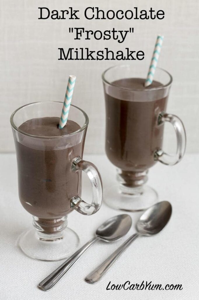 Dark chocolate frosty milkshake
