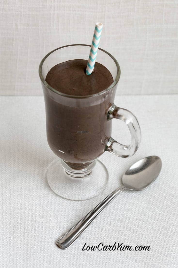 Dark chocolate frosty milkshake
