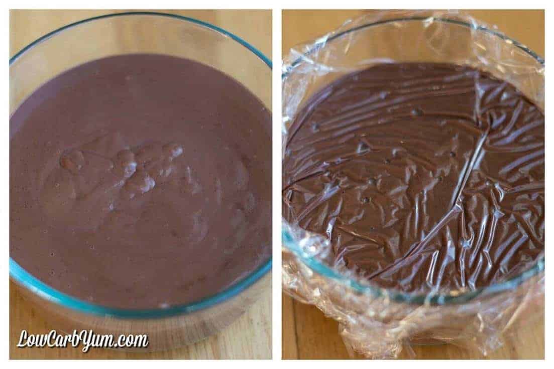 preventing skin formation on top of pudding