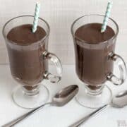 thick milkshakes in glass coffee cups