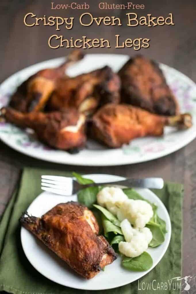 Crispy Baked Chicken Drumsticks and Thighs (Legs) - Low Carb Yum