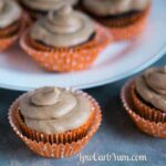 Low carb chocolate cupcakes with nutella frosting
