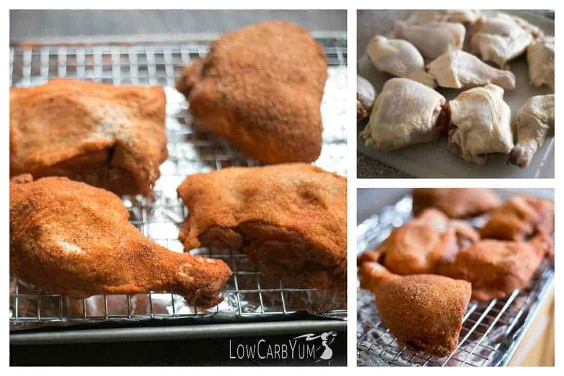 Crispy Baked Chicken Drumsticks And Thighs Legs Low Carb Yum