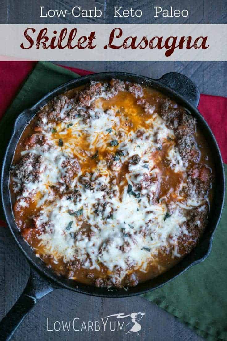 Skillet Lasagna - Ketogenic Cooking  Low Carb Yum