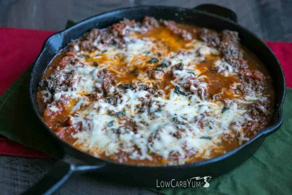 Low carb keto skillet lasagna Ketogenic Cooking