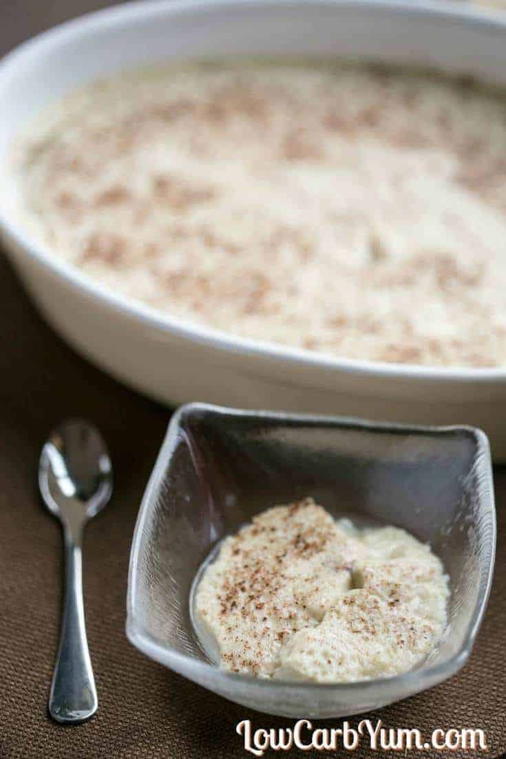 Dairy-free low-carb keto rice pudding