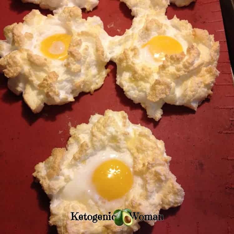 Egg Puffs on silicone baking mat