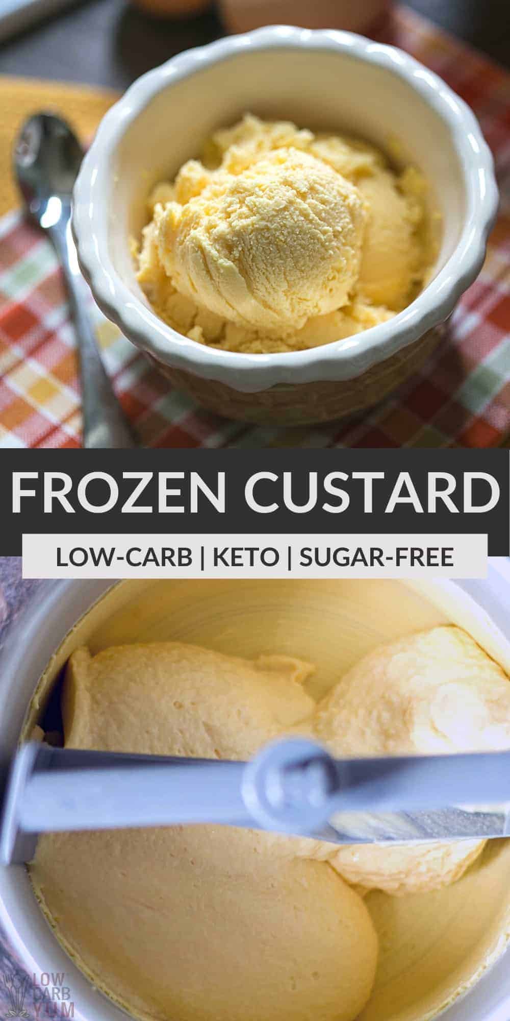 keto frozen custard pinterest image