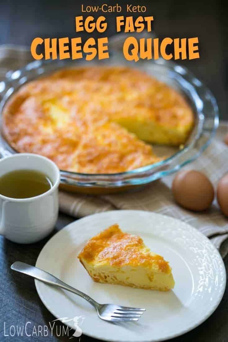 crustless keto quiche with egg and cheese