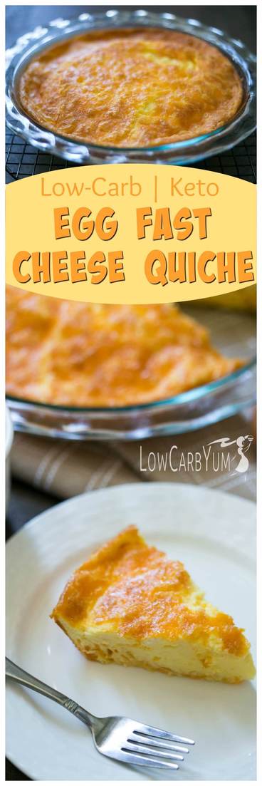 It's not always easy to find time to cook. Bake an egg and cheese quiche on the weekend to have easy egg fast friendly meals during the week. | LowCarbYum.com