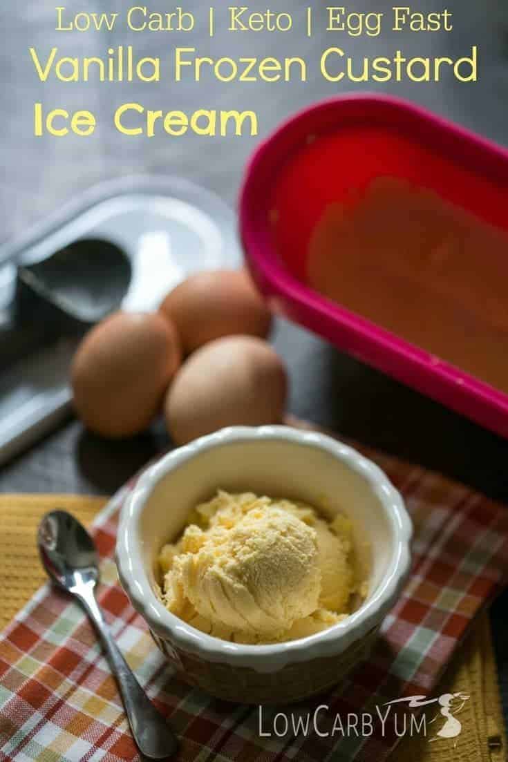 egg fast frozen custard low carb ice cream recipe