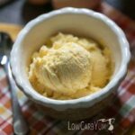 Low carb egg fast vanilla frozen custard ice cream | LowCarbYum.com