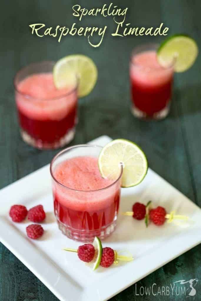 Sparkling Raspberry Limeade Mocktail | Low Carb Yum
