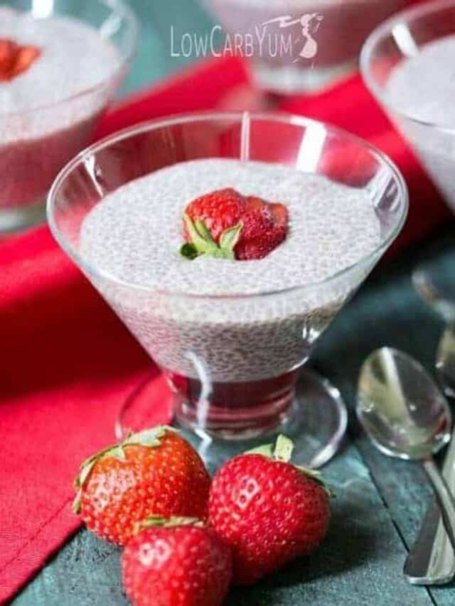 Strawberry Chia Seed Pudding Low Carb Yum