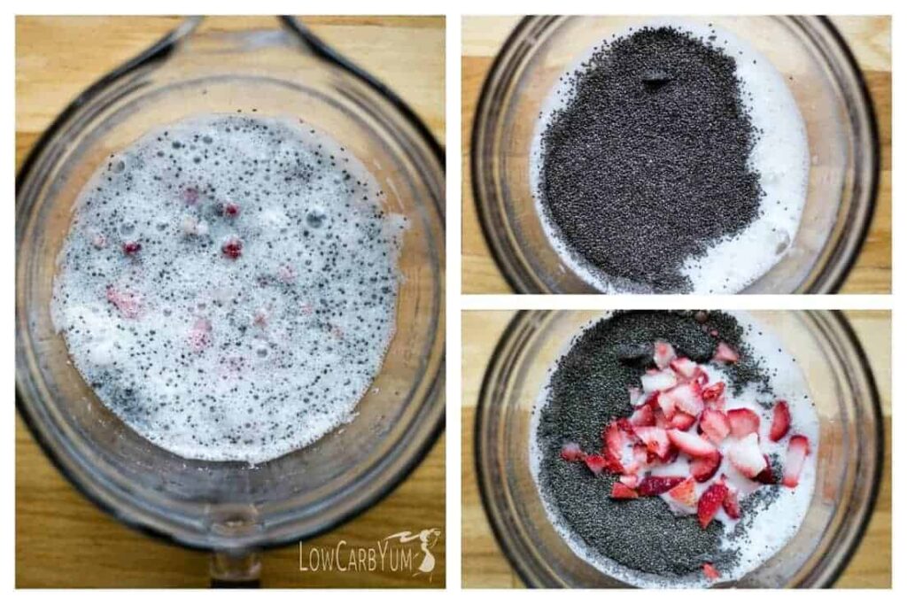 Strawberry Chia Pudding with Almond Milk Low Carb Yum