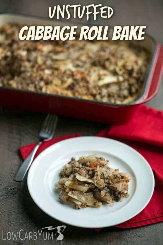 Low carb unstuffed cabbage roll bake