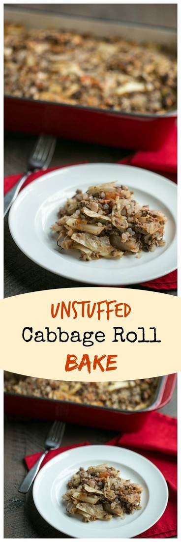 Try this low carb unstuffed cabbage roll bake when you don't have time to make individual cabbage rolls. A great meal to share with family and friends!