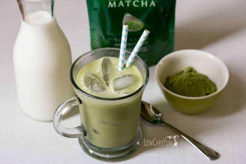 Iced Keto Matcha Green Tea Latte Low Carb Yum