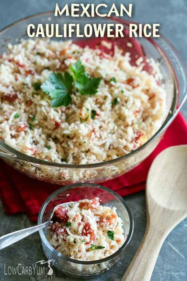 Low carb Mexican cauliflower rice