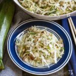 Low carb spiralized zucchini Asian salad