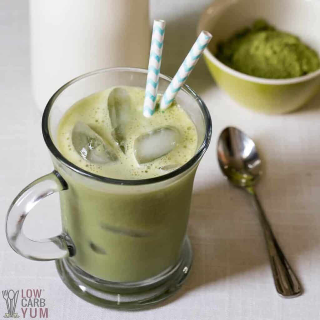 Iced Keto Matcha Green Tea Latte Low Carb Yum