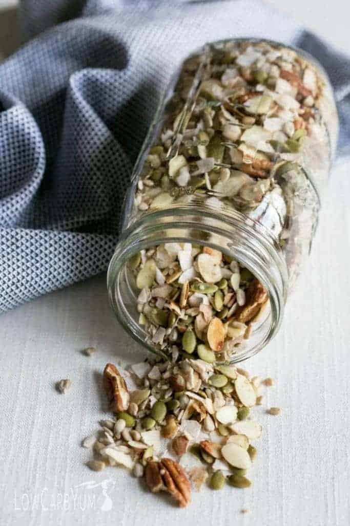 Muesli in mason jar