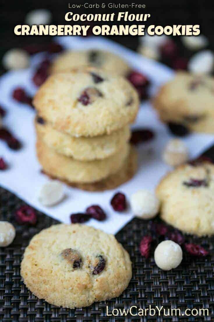 coconut flour cranberry orange cookies