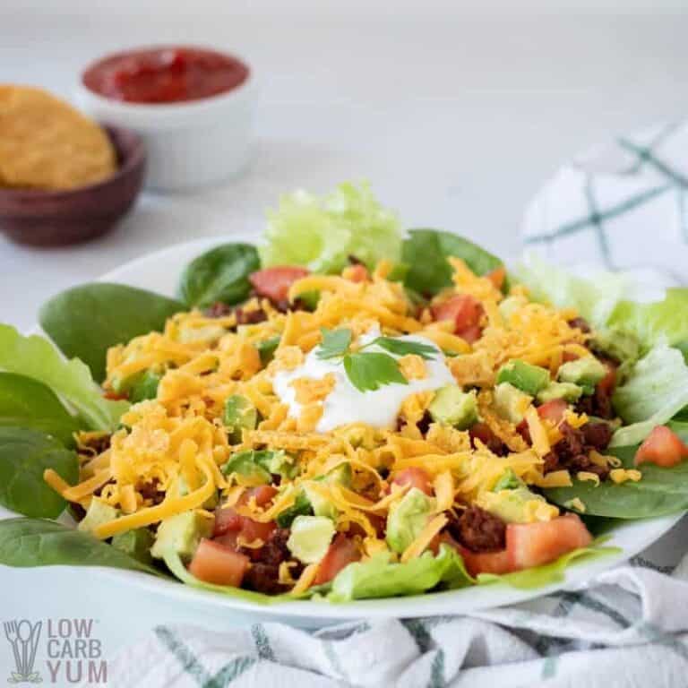 Keto Taco Salad Recipe (low-carb, Atkins) - Low Carb Yum