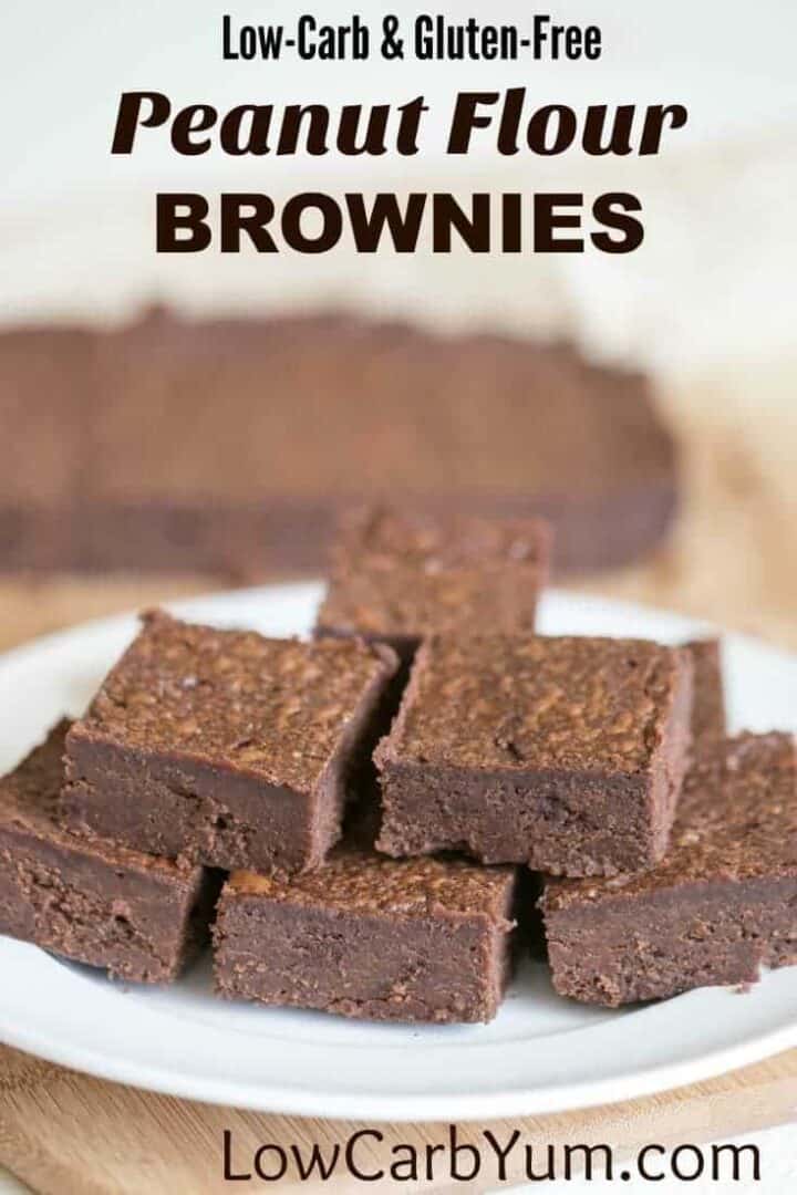 Peanut Flour Brownies with FudgeLike Texture Low Carb Yum