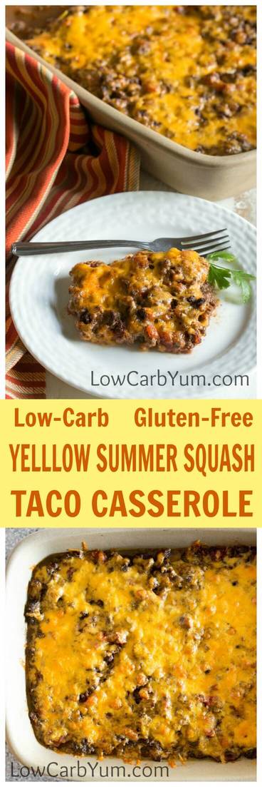 Easy Low Carb Yellow Squash Casserole With Taco Flavor | Low Carb Yum