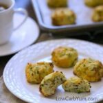Low carb gluten free simple drop biscuits with zucchini and cheese
