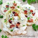 Grilled Cabbage Steaks with Blue Cheese and Bacon