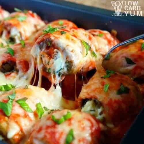 Low Carb Stuffed Eggplant Rolls Recipe