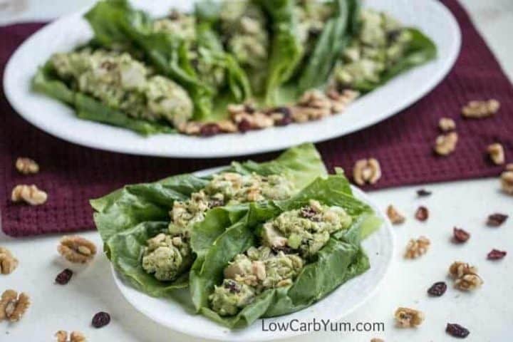 Meal Prep Cranberry Walnut Chicken Salad {GF, Low Cal} - Skinny