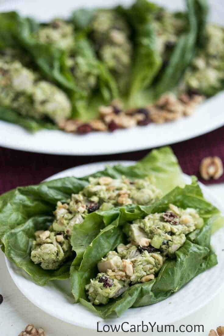 low-carb cranberry walnut chicken salad without mayonnaise