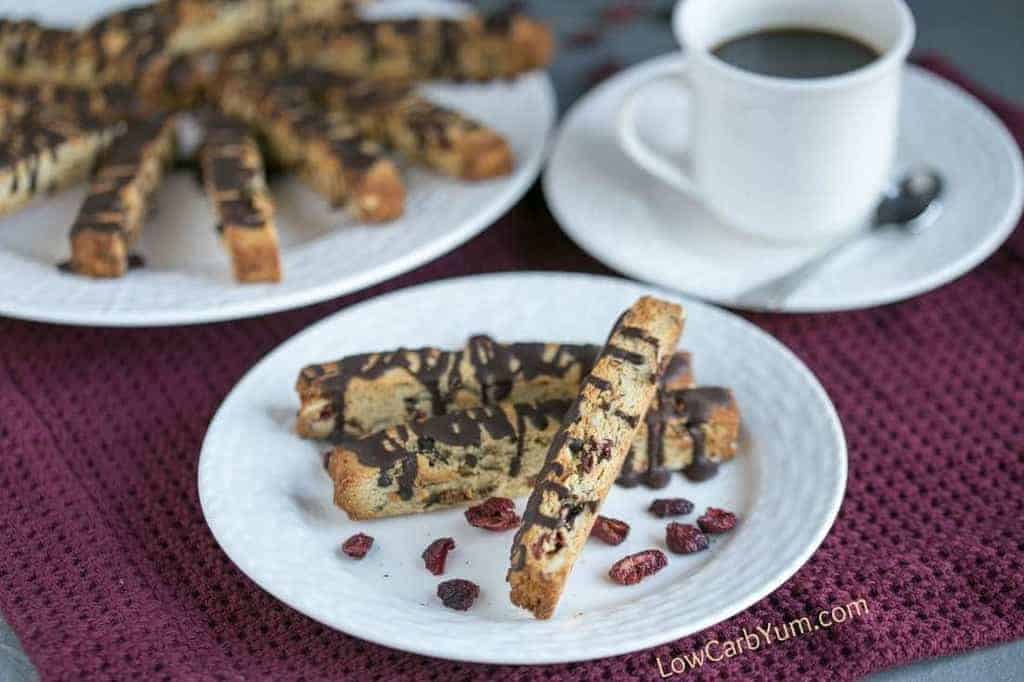 Gluten free cranberry almond biscotti cookies