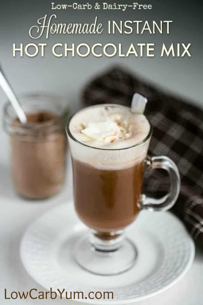 Hausgemachtes Instant-Rezept für eine heiße Schokoladenmischung – milchfrei