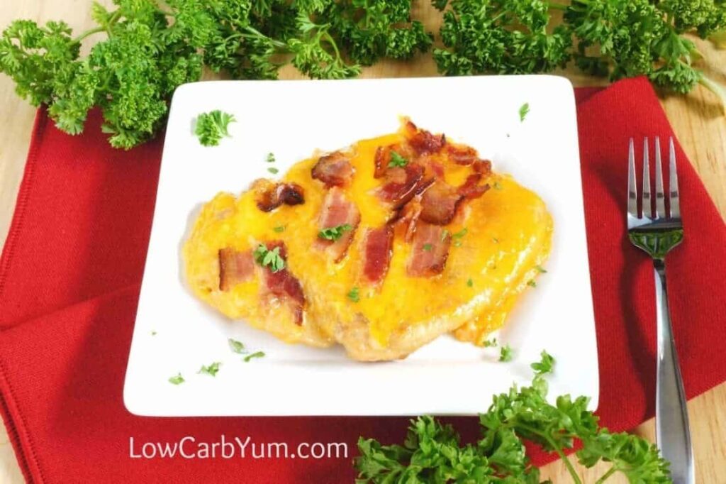 Baked Ranch Cheddar Chicken Bacon Cheese Recipe Low Carb Yum