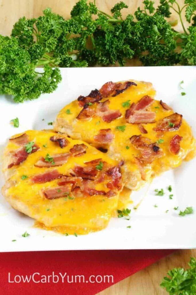 Baked Ranch Cheddar Chicken Bacon Cheese Recipe Low Carb Yum