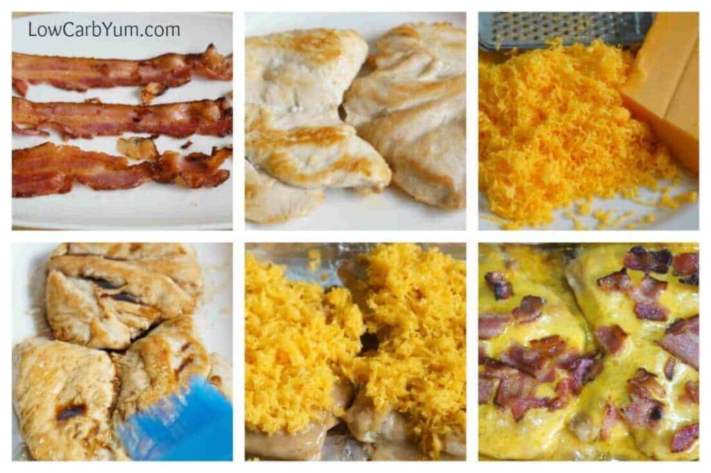 Baked Ranch Cheddar Chicken Bacon Cheese Recipe Low Carb Yum