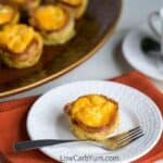 Low carb egg muffins wrapped in bacon