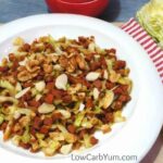 Low carb egg roll in a bowl with nuts
