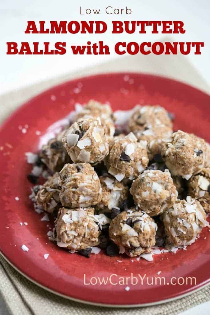 Easy Low Carb Almond Joy Protein Balls 