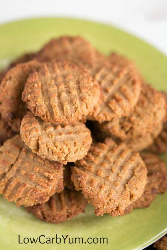 Low Carb Peanut Butter Cookies with Coconut Flour | Low Carb Yum