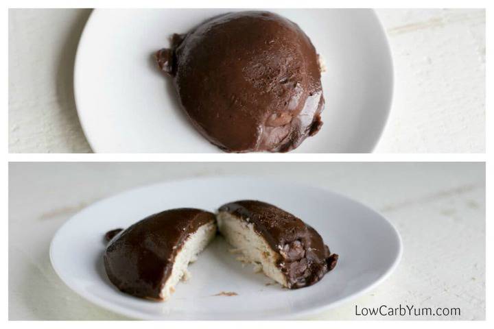 Low carb chocolate covered cookie